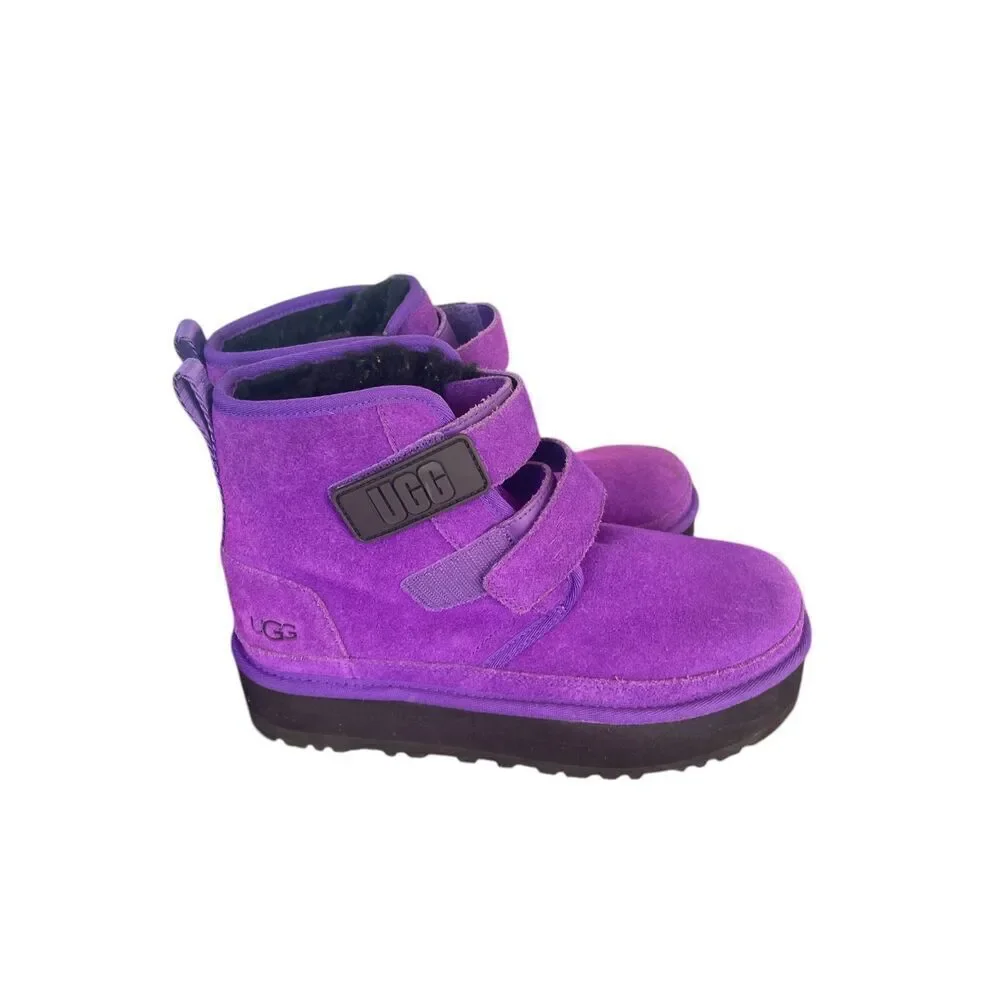 UGG Neumel Platform Suede Ankle Boots Size 6
